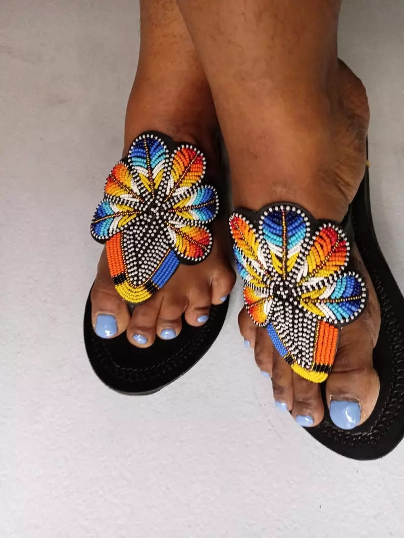African shop print sandals