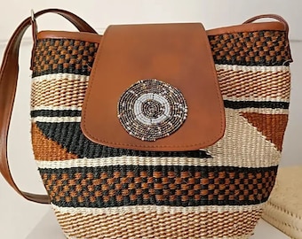 Shoulder bag Sisal woven Shoulder bag Ladies shoulder bag Masai Kiondo bag Laptop bag office bag Ladies shoulder bag women bags Hand woven