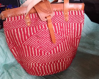 TOTE BAG Sisal tote bag African Kiondo bag sisal bag Maasai bag shopping bag Ladies office bag Women bags Beach bag Laptop bag Traveling bag