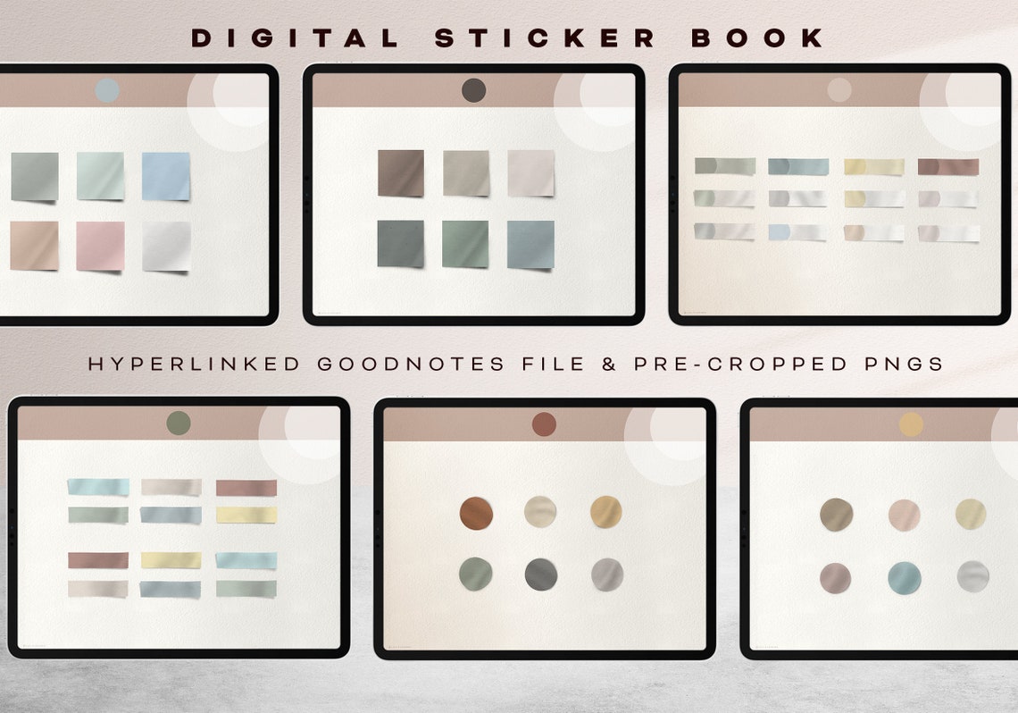 Realistic Digital Sticker Book lua Planner Stickers PNG Stickers ...