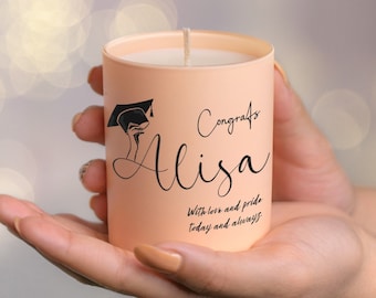 Graduation Gift Personalized Candle, College Graduation Candle Gift for Her, Graduation Congrats Candle