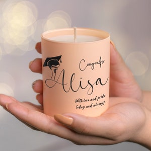 Graduation Gift Personalized Candle, College Graduation Candle Gift for Her, Graduation Congrats Candle