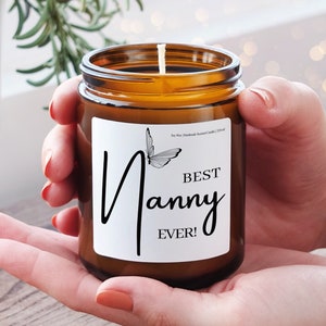 Nanny Mother’s Day Gift Candle, Personalized Unique Gift for Nanny, Best Nanny Ever Candle