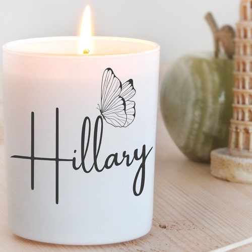 Customized Name Candle Personalized Candle Gift for Her Etsy