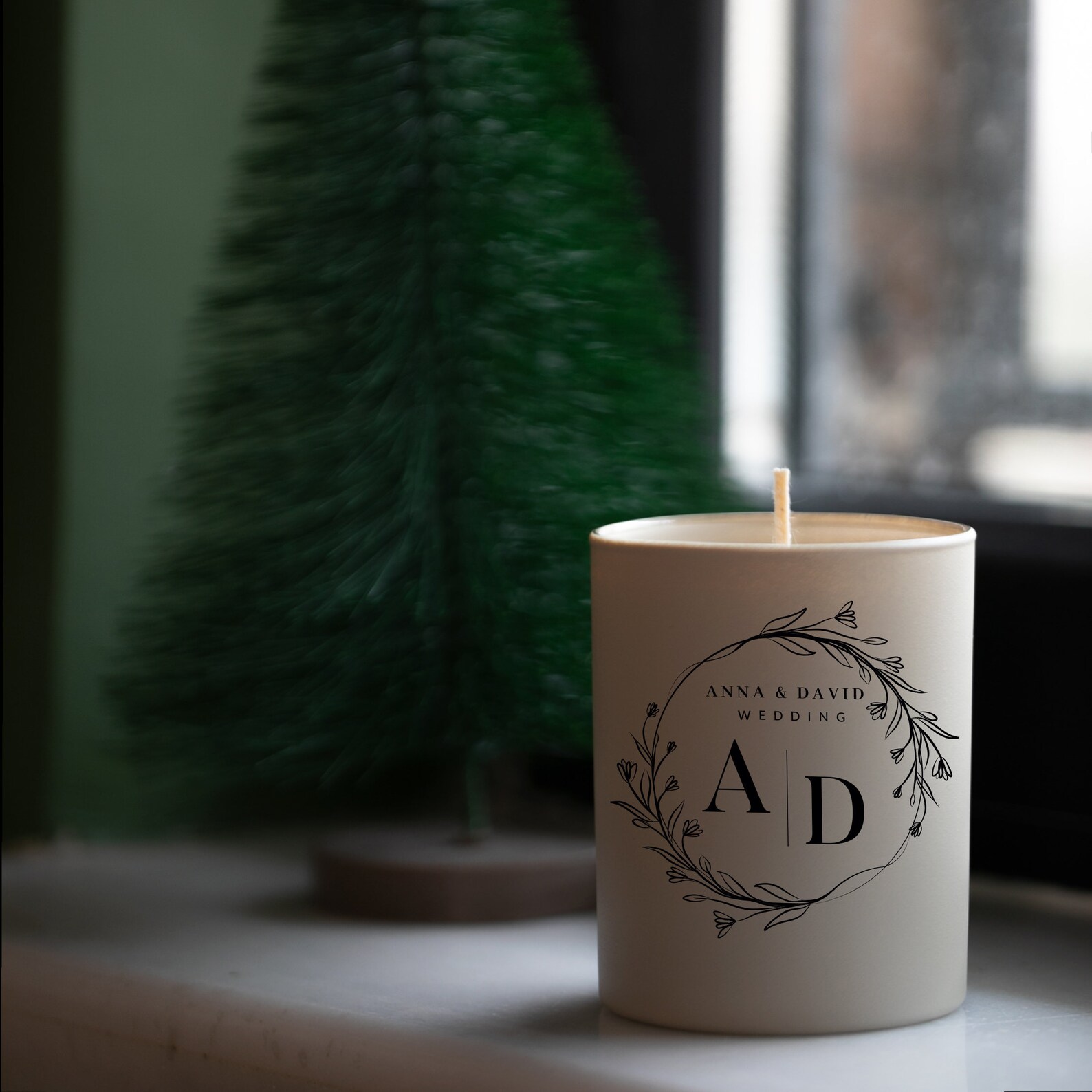 Personalized Wedding Candle Gift Custom Favor Name and Date Etsy