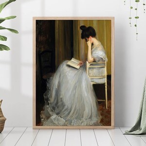 Jacques-Emile Blanche The Readers Canvas Print Frame Famous Painting Wall Art Prints Room Decor Painting Reproduction Art Print Poster