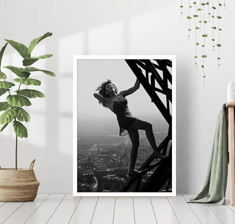 Tina Turner Eiffel Tower Print Singer Music Poster Black & Etsy