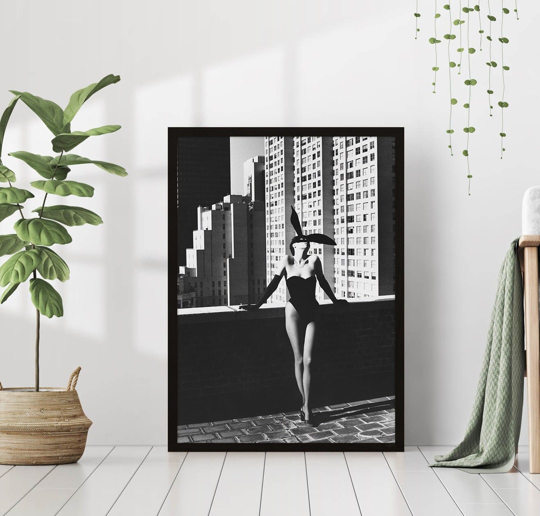 Elsa Peretti in a 'bunny' Costume New York Famous Model Print Black ...