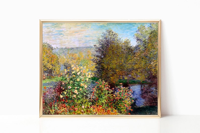 Claude the Rose Bushes in Garden at Montgeron Frame Etsy UK