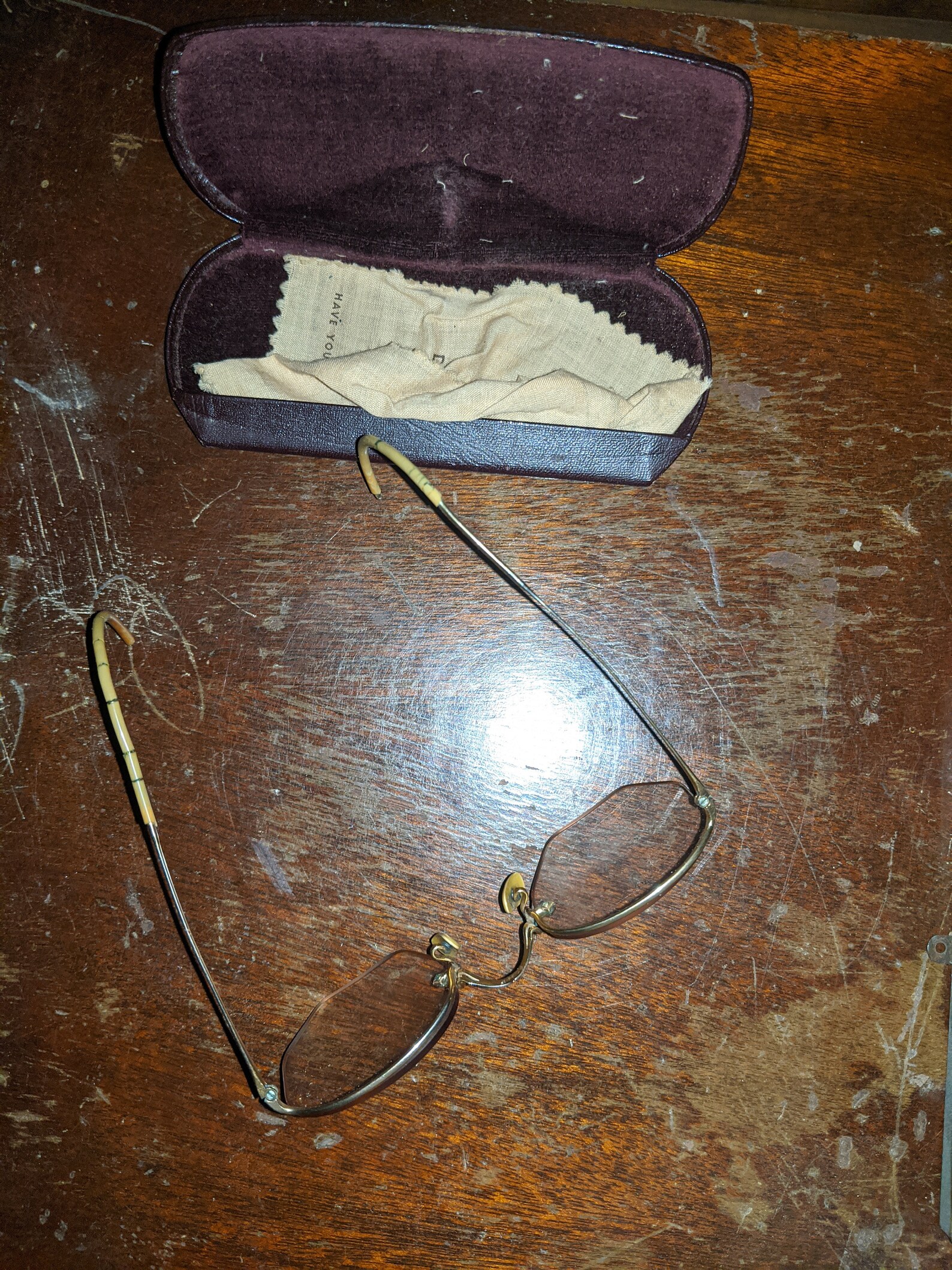 Antique Eye Glasses &case Etsy