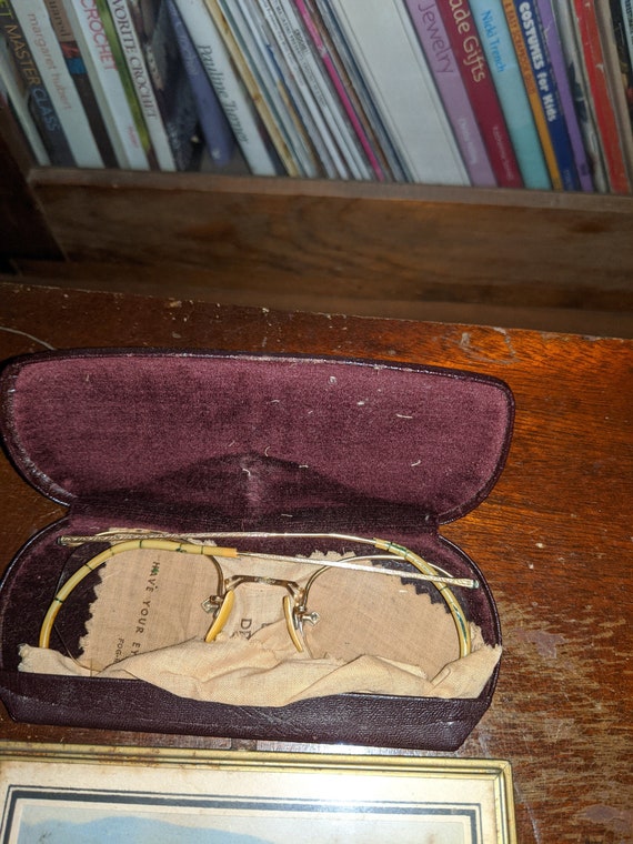 Antique Eye Glasses &Case