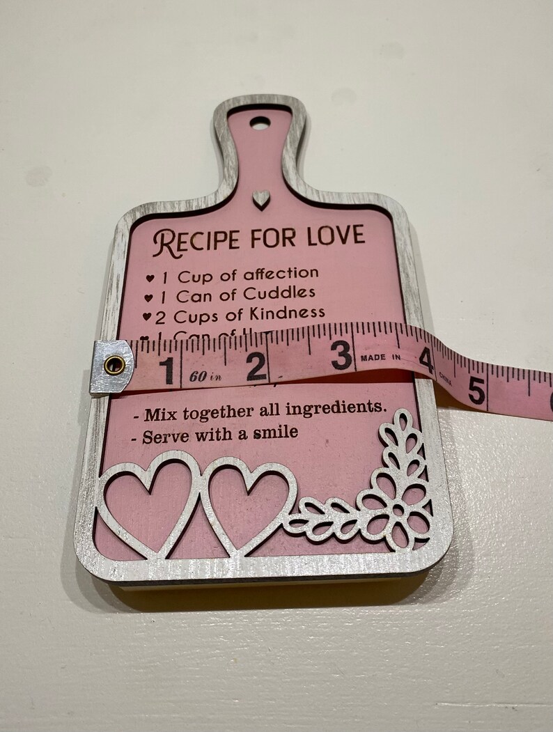 Recipe for Love Love Recipe Valentine Decor Mini Cutting Etsy