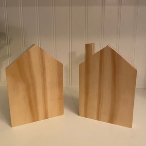 Holzhaus Rohling, Handwerk Rohling, unfertige Haus Ausschnitt, DIY Haus Rohling, DIY Haus Dekoration