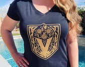 Vegas Golden Knights Women s Glitter T-Shirt Dia De Los Muertos