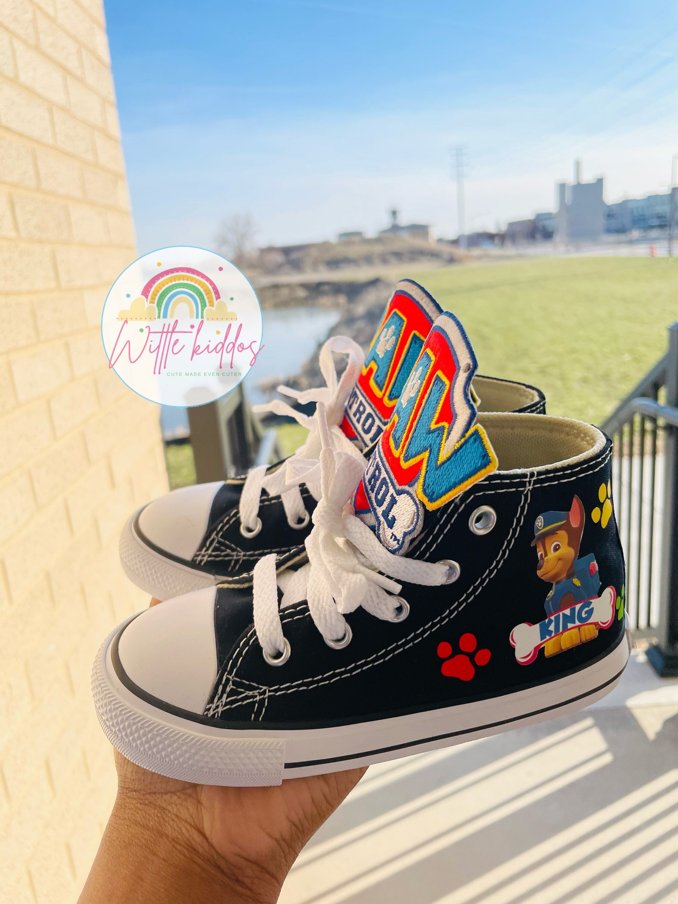 Kids Custom High Top Shoes Custom Personalized Name Converse Etsy