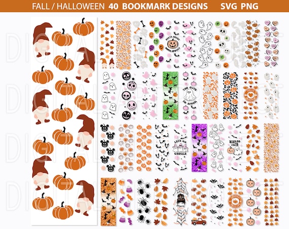 Halloween Bookmarks Svg, Halloween Svg, Bookmark Svg, Halloween Bookmark Png, Halloween Png, Spooky Png, Cute Halloween Svg, Fall Vibes Png