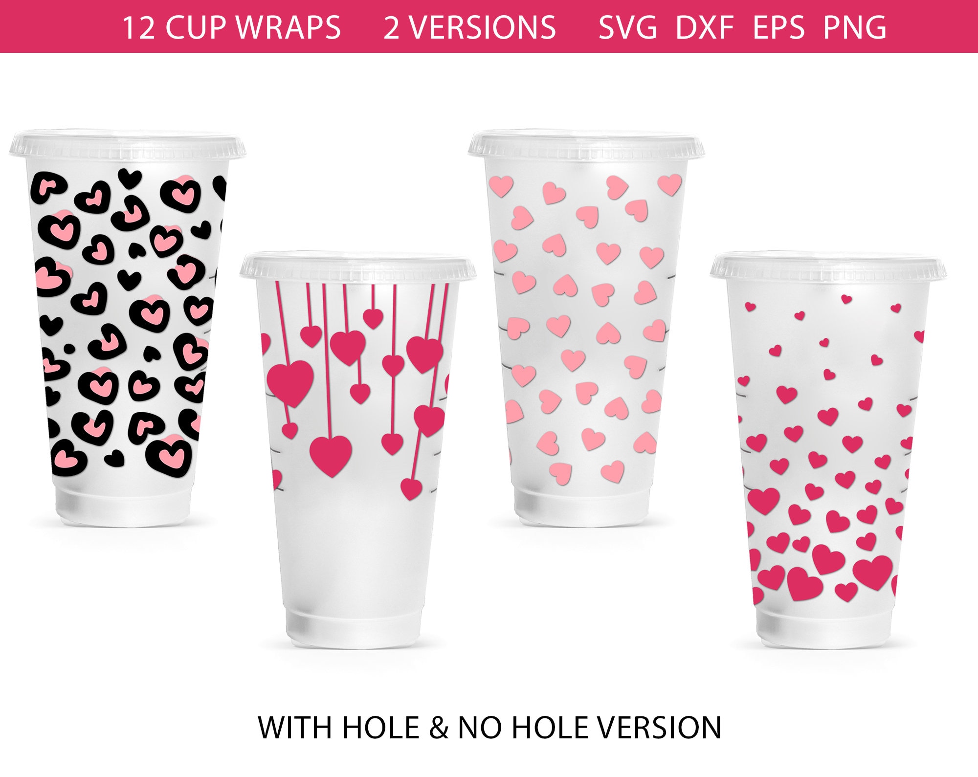 Cup Wrap Svg Bundle, Valentines Svg, Coffee Cup Svg Wrap, Coffee Wrap ...
