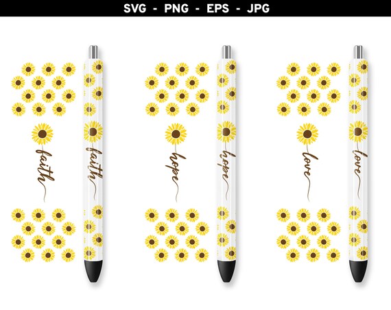 Pen Wrap PNG SVG Faith Hope Love Pen Wrap Set Ink Joy Pen | Etsy