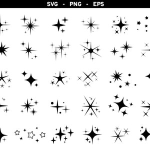 Sparkle Stars, Sparkles SVG, Shine Svg, Stars Svg, Sparkles Cut Files, Sparkles Digital, Sparkles Clipart, Sparkles Png, Sparkle Cut File