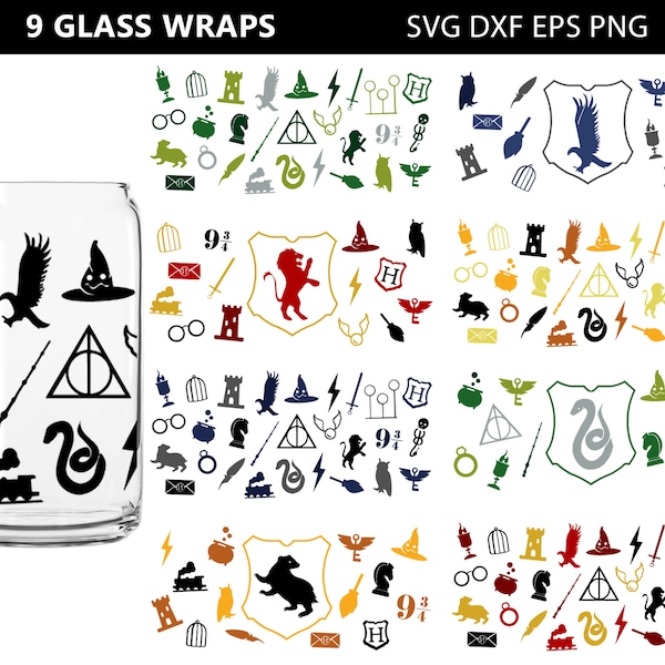 Can Glass Wrap Bundle, Magic Can Glass Wrap svg, Wizard Can Glass Wraps, Witch Can Glass Wrap, Magic Wizard Wrap SVG,Can Glass svg,Magic svg