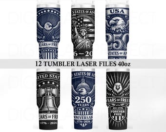 Patriotic Quencher Tumbler Wraps Laser Svg, USA Stanley Tumbler Wraps, America Bow 40oz Tumbler Laser Engraving Wrap,40oz Laser Engraved Svg