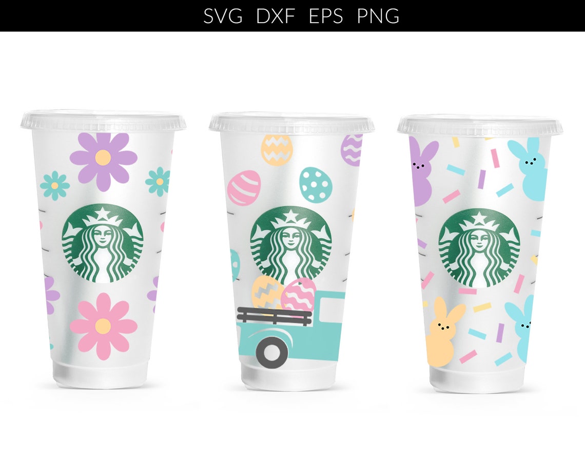 Starbucks Svg Wrap Bundle Starbucks Easter Svg Shamrock Etsy