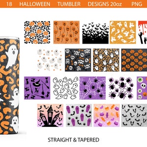 Halloween Tumbler 20oz Bundle, Pumpkin png, Spooky, Cheetah, Glitter,Ghost, Halloween png, Halloween Sublimation, 20oz Skinny Tumbler Design