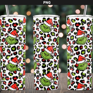 40 oz grinch tumbler w/ Handle (non sublimation) – Stainless Steel Heaven  LLC