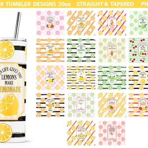 Bundle Lemonade Label 20oz Tumbler Designs, When life gives you Lemons png, Lemonade Label, Margarita png, Tequila Label, Retro png, Mojito png