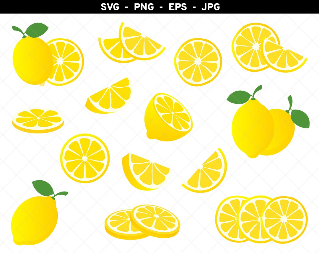 Lemon Svg Bundle, Lemon Slice Svg, Lemons Svg, Lemon Cut File, Summer ...