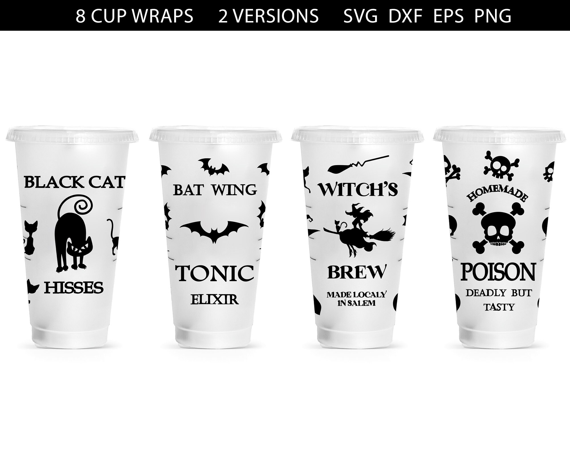 Starbucks Svg Wrap Bundle Starbucks Halloween Svg Halloween Etsy