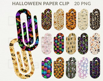 Halloween Jumbo Paper Clip Bookmark Png, Bookmark Png, Paper Clip Png, Halloween Paper Clip, Halloween Sublimation, Spooky Jumbo Paper Clip