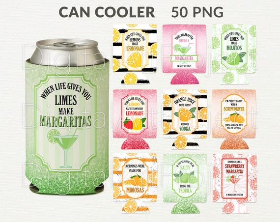 Can Cooler Sublimation Png, When Life Gives You Lemons Png, Beer Holders Designs, Neoprene Can Holder, Can Cooler Png, Witty Can Sleeve