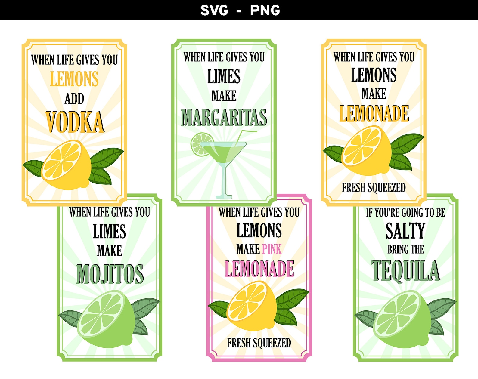 Bundle When Life Gives You Lemons Vodka Lemonade svg png When Etsy