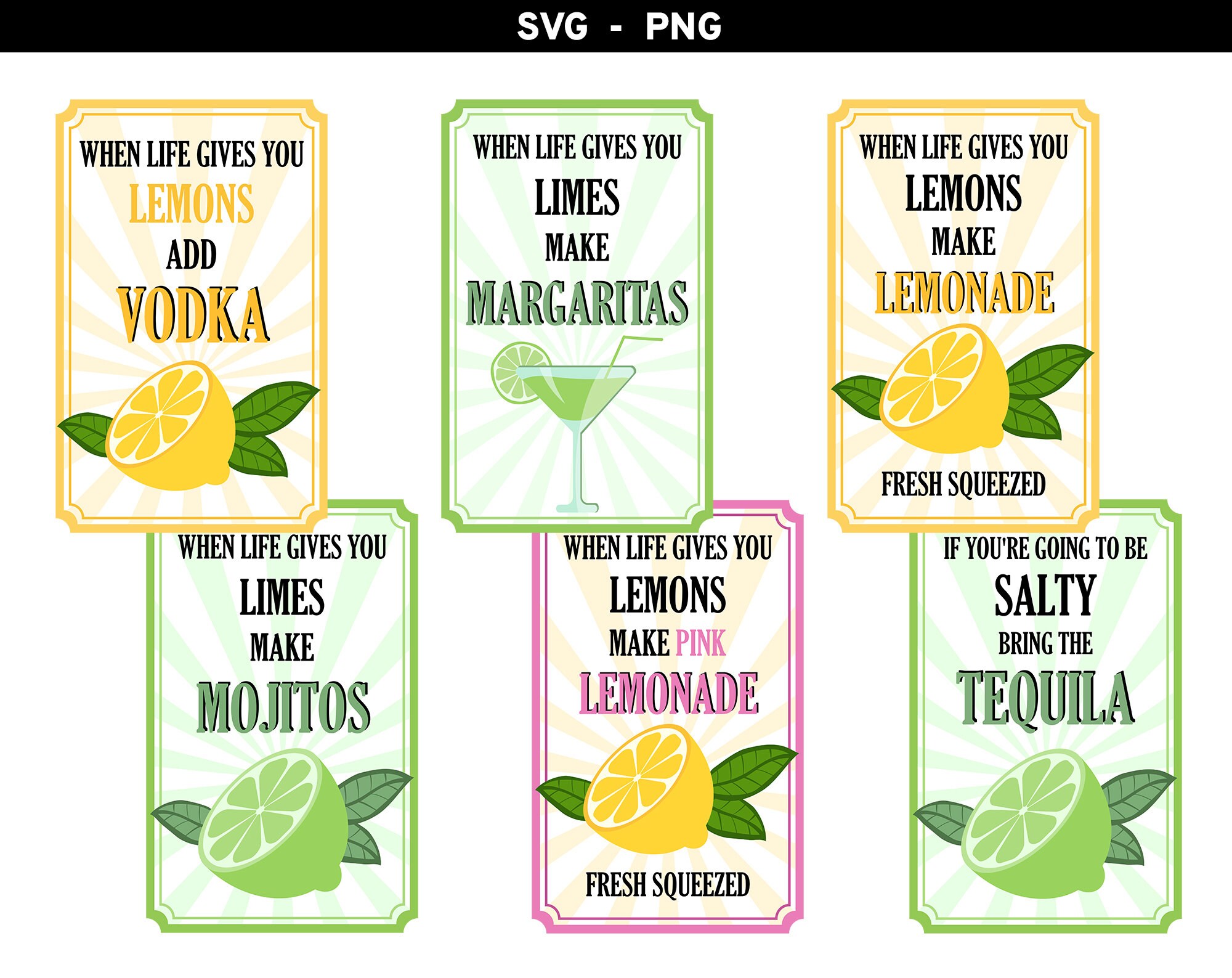 Bundle When Life Gives You Lemons Vodka Lemonade Svg Png, When Life ...