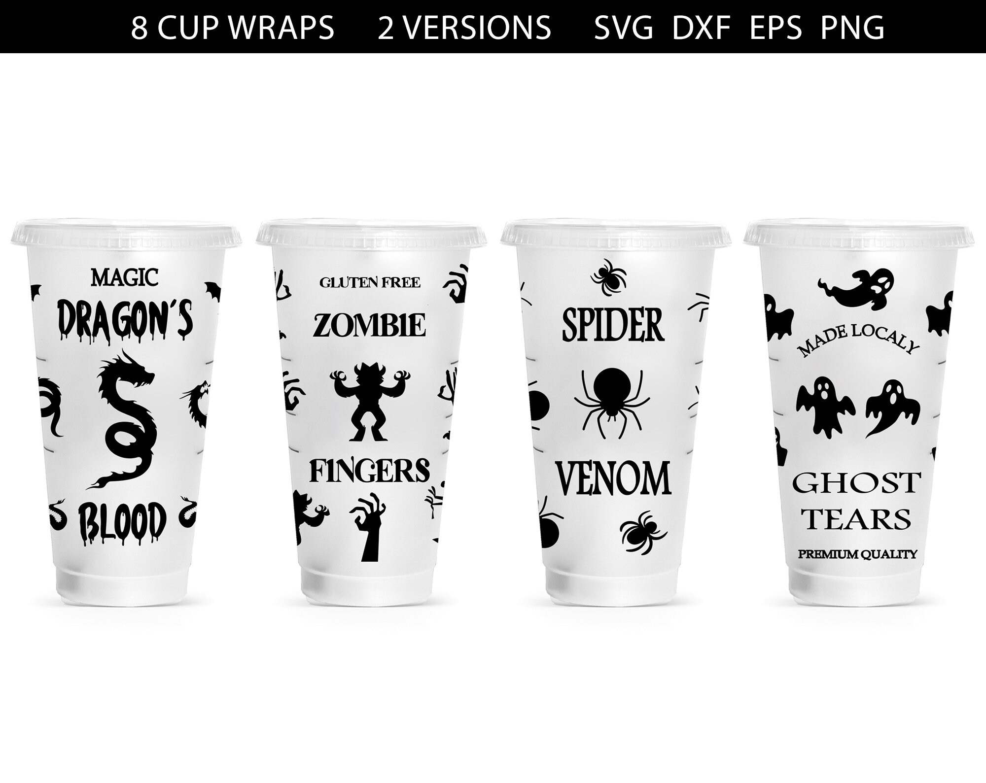 Starbucks Svg Wrap Bundle Starbucks Halloween Svg Halloween Etsy