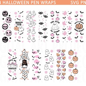 Halloween Pen Wraps Bundle, Pen Wraps svg, Halloween svg, Spooky svg, Pumpkin svg, Epoxy Pen Wraps, Pen Wrap Bundle, Ink Joy Pen Wraps
