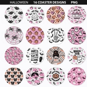 Halloween Car Coaster, Spooky Car Coaster png, Spooky Keychain png, Car Coaster Sublimation, Halloween Sublimation, Lets Go Ghouls, Pumpkin