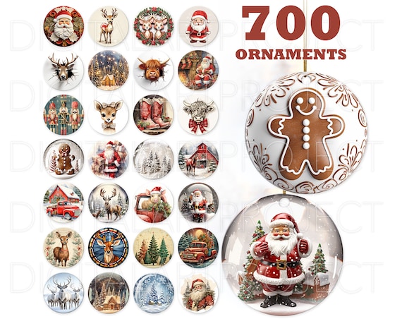 Christmas Ornaments Png, Christmas Png, Christmas Decor, Ornament Sublimation, Santa Png, Teddy Bear Png, Wildlife Christmas, Stained Glass