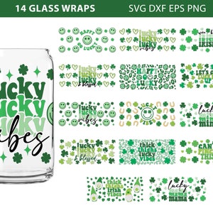 St Patricks Day-burkglasomslagspaket, burkglasomslag svg, Shamrock, St Patricks Day Svg, burkglasomslag png, burkglas svg, klöverburkglas