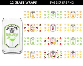 When Life Gives You Lemons Can Glass Wrap Bundle, Can Glass Wrap svg Lemons Limes, Can Glass Wrap png, Can Glass svg, Lemons Can Glass svg