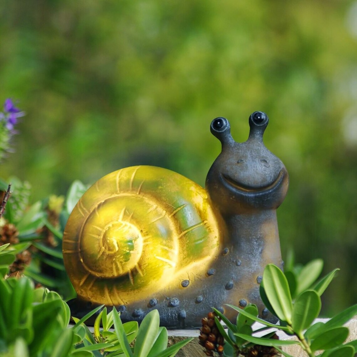 Outdoor Solar Light LED Waterproof Snail Solar Power Etsy