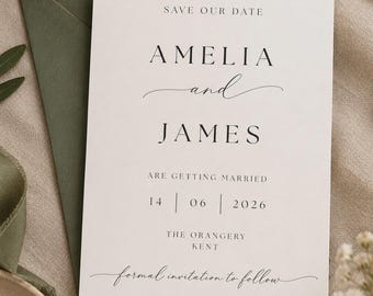 Timeless Minimalist Save the Date