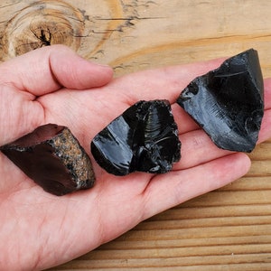 Raw Black Obsidian- Grounding, Protective Stone, Healing, Crystal