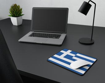 Non-Slip Mouse Pad 9.5" x  8" Greek Flag