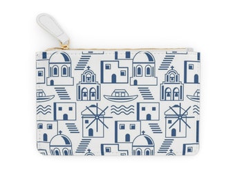 Mini Clutch 6.3" x 4" Nautical Greece