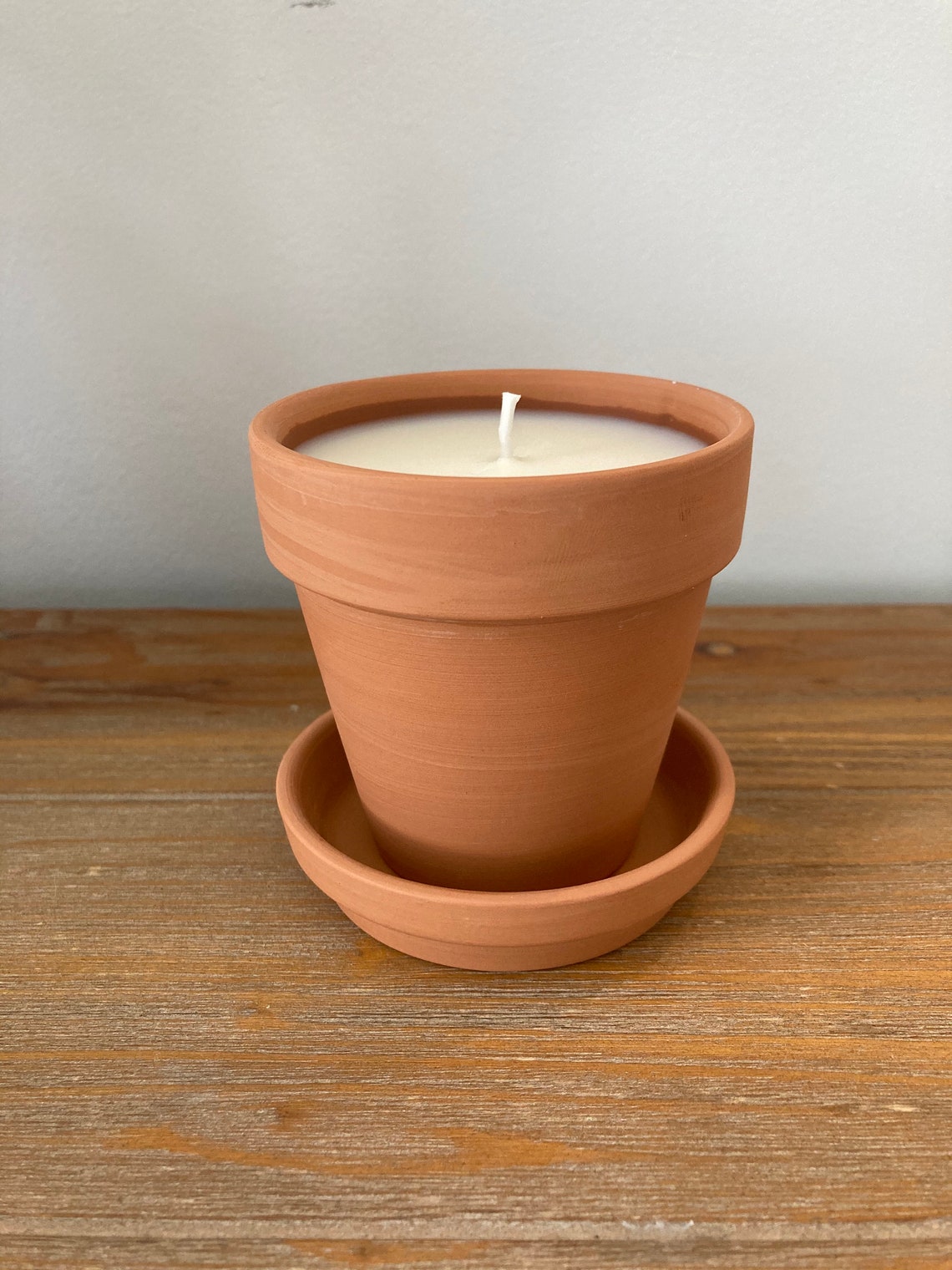 Terra Cotta Pot Candle Tomato Vine & Coriander Scent Etsy