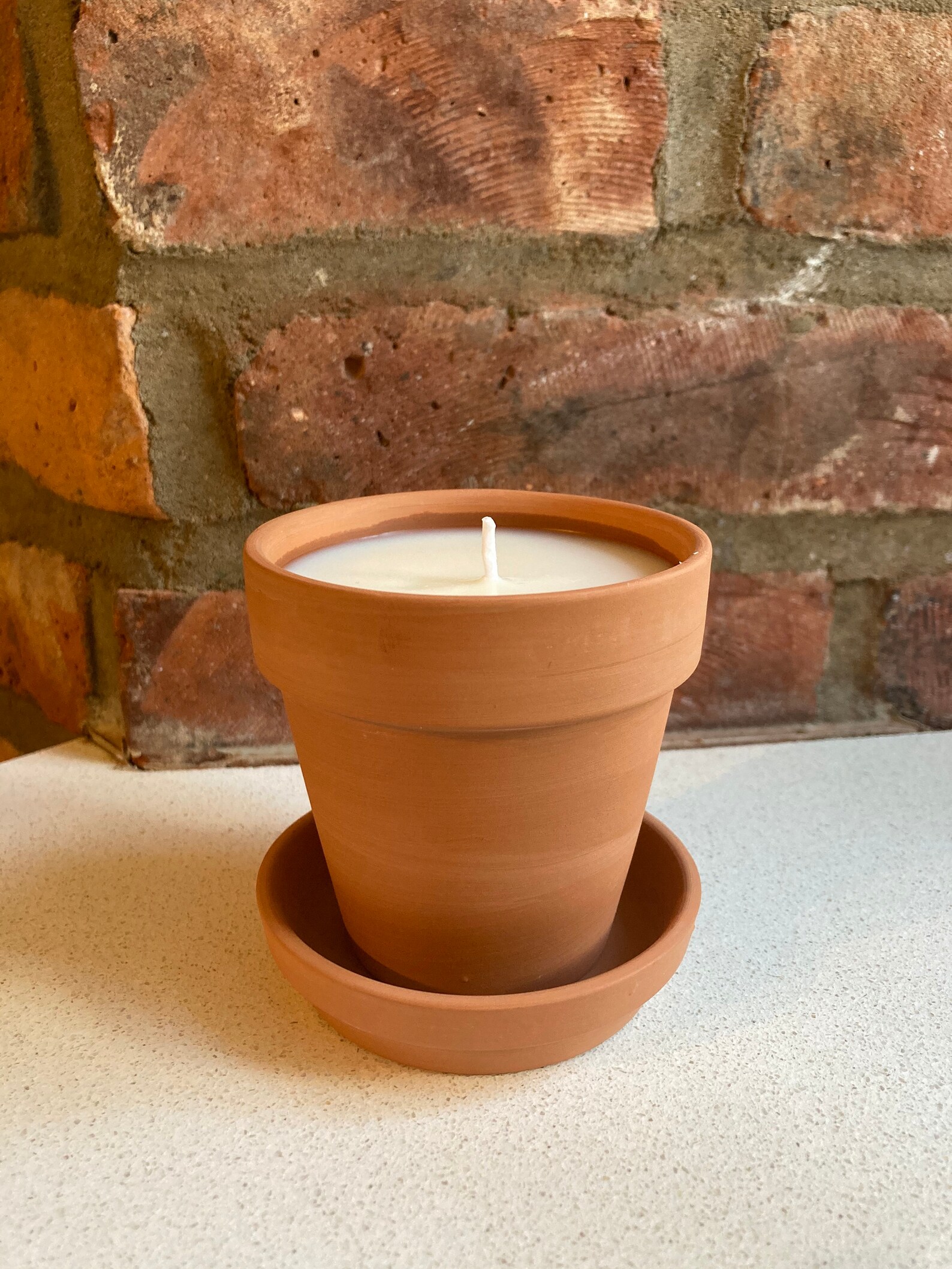 Terra Cotta Pot Candle Tomato Vine & Coriander Scent Etsy