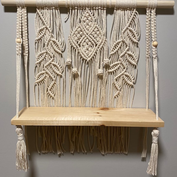 Macrame Wall Shelf| Boho Hanging Decor