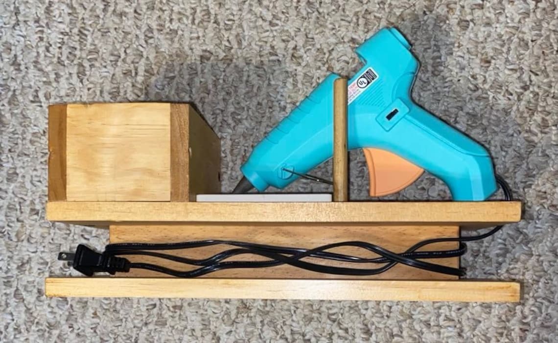 Wooden Glue Gun Holder Hot Glue Gun Stand Etsy